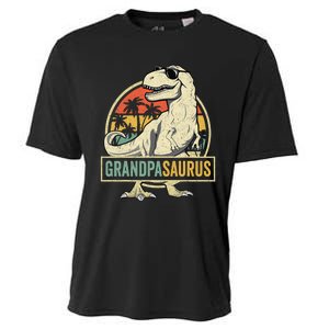 Grandpasaurus T Rex Dinosaur Grandpa Saurus Family Matching Cooling Performance Crew T-Shirt