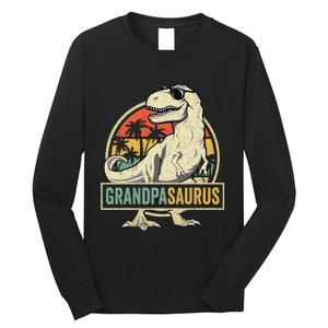 Grandpasaurus T Rex Dinosaur Grandpa Saurus Family Matching Long Sleeve Shirt