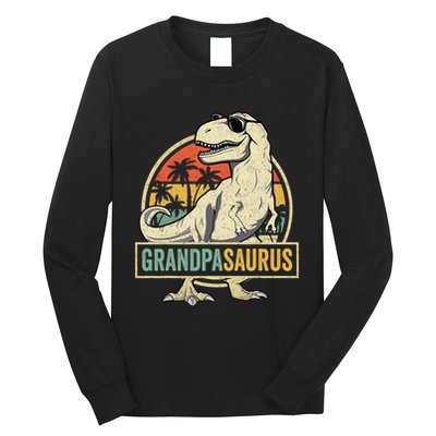 Grandpasaurus T Rex Dinosaur Grandpa Saurus Family Matching Long Sleeve Shirt