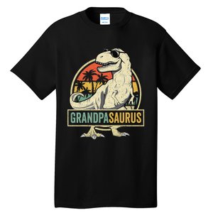 Grandpasaurus T Rex Dinosaur Grandpa Saurus Family Matching Tall T-Shirt