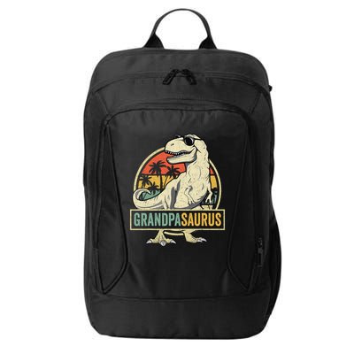 Grandpasaurus T Rex Dinosaur Grandpa Saurus Family Matching City Backpack