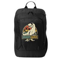 Grandpasaurus T Rex Dinosaur Grandpa Saurus Family Matching City Backpack