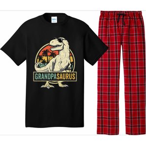 Grandpasaurus T Rex Dinosaur Grandpa Saurus Family Matching Pajama Set