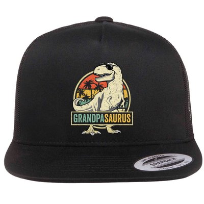 Grandpasaurus T Rex Dinosaur Grandpa Saurus Family Matching Flatbill Hat