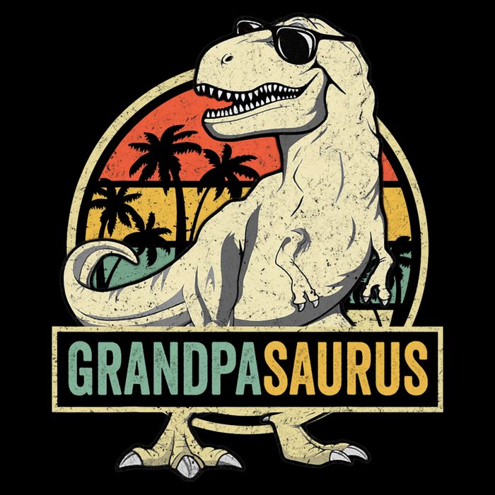 Grandpasaurus T Rex Dinosaur Grandpa Saurus Family Matching Magnet