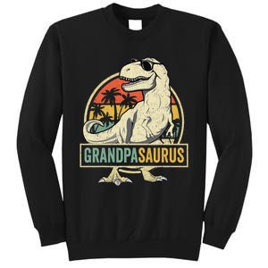 Grandpasaurus T Rex Dinosaur Grandpa Saurus Family Matching Tall Sweatshirt