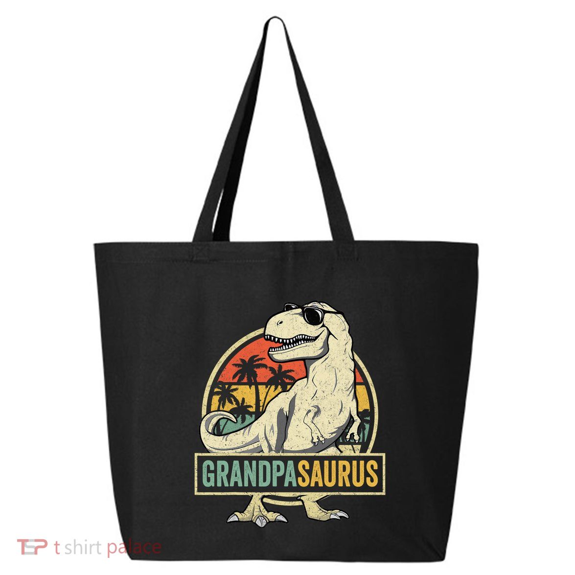 Grandpasaurus T Rex Dinosaur Grandpa Saurus Family Matching 25L Jumbo Tote
