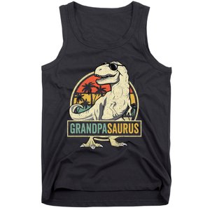 Grandpasaurus T Rex Dinosaur Grandpa Saurus Family Matching Tank Top