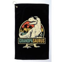 Grandpasaurus T Rex Dinosaur Grandpa Saurus Family Matching Golf Towel