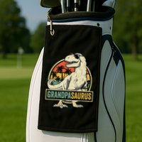 Grandpasaurus T Rex Dinosaur Grandpa Saurus Family Matching Golf Towel