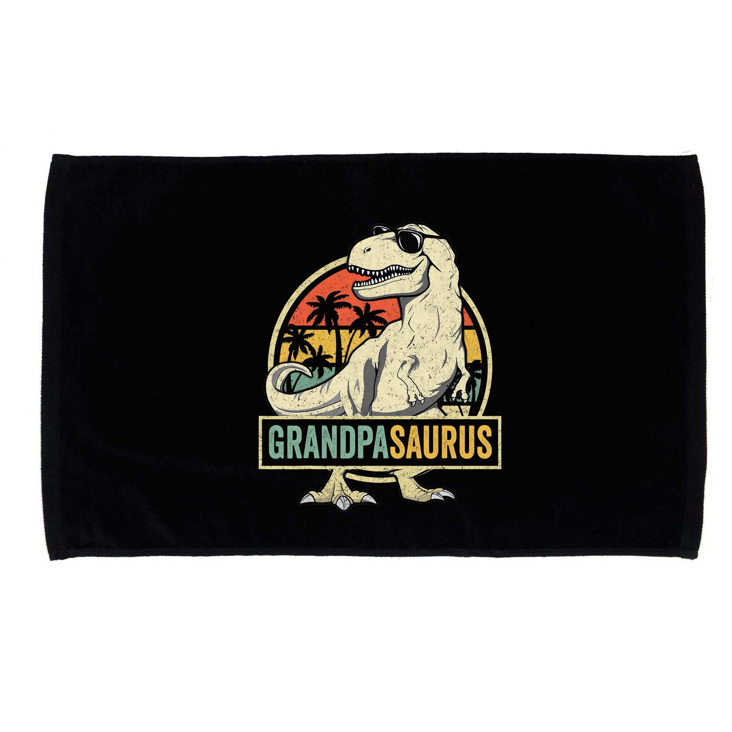 Grandpasaurus T Rex Dinosaur Grandpa Saurus Family Matching Microfiber Hand Towel
