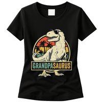 Grandpasaurus T Rex Dinosaur Grandpa Saurus Family Matching Womens T-Shirt