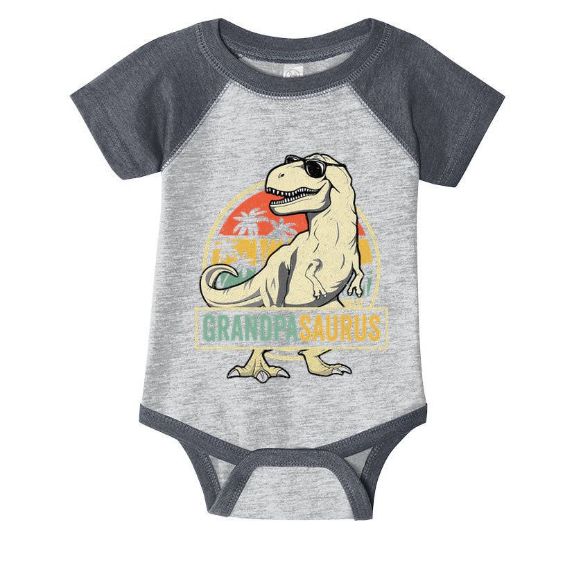 Grandpasaurus T Rex Dinosaur Grandpa Saurus Family Matching Infant Baby Jersey Bodysuit