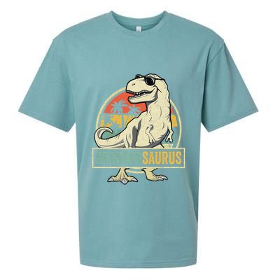 Grandpasaurus T Rex Dinosaur Grandpa Saurus Family Matching Sueded Cloud Jersey T-Shirt