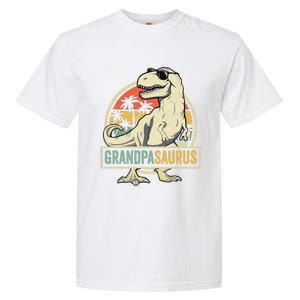 Grandpasaurus T Rex Dinosaur Grandpa Saurus Family Matching Garment-Dyed Heavyweight T-Shirt