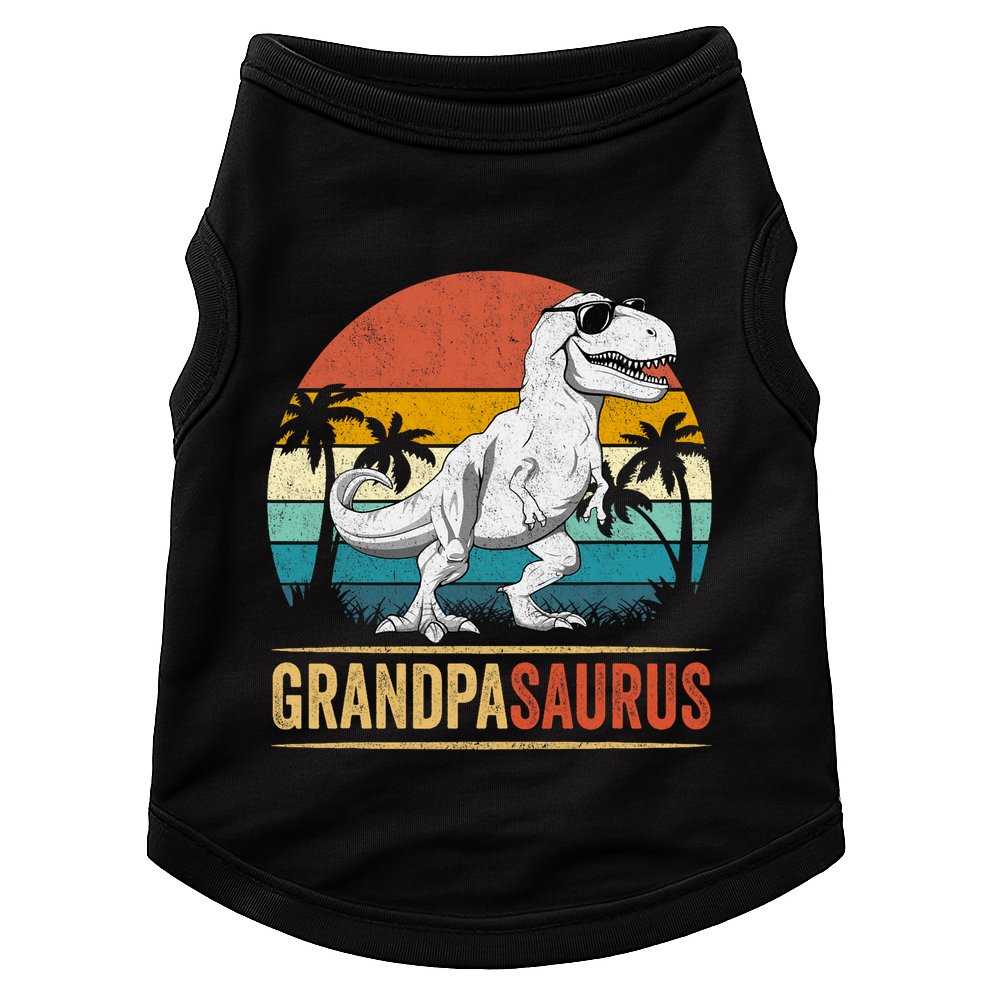 Grandpasaurus T Rex Dinosaur Grandpa Saurus Family Matching Doggie Tank