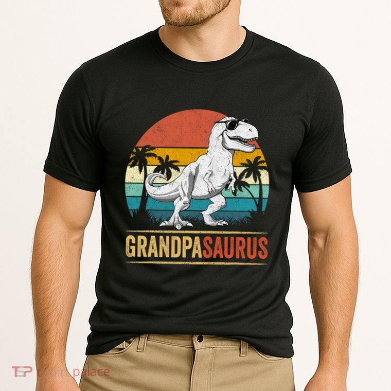 Grandpasaurus T Rex Dinosaur Grandpa Saurus Family Matching Performance Shirt