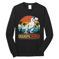 Grandpasaurus T Rex Dinosaur Grandpa Saurus Family Matching Long Sleeve Shirt