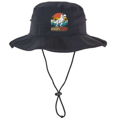 Grandpasaurus T Rex Dinosaur Grandpa Saurus Family Matching Bucket Hat