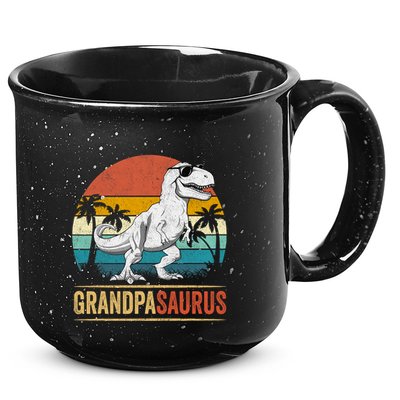 Grandpasaurus T Rex Dinosaur Grandpa Saurus Family Matching 15oz Campfire Ceramic Mug