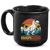 Grandpasaurus T Rex Dinosaur Grandpa Saurus Family Matching 15oz Campfire Ceramic Mug