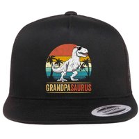 Grandpasaurus T Rex Dinosaur Grandpa Saurus Family Matching Flat Bill Trucker Hat