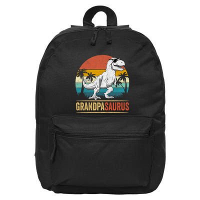 Grandpasaurus T Rex Dinosaur Grandpa Saurus Family Matching 16 in Basic Backpack