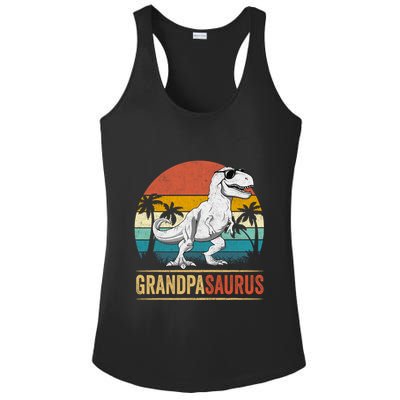 Grandpasaurus T Rex Dinosaur Grandpa Saurus Family Matching Ladies PosiCharge Competitor Racerback Tank