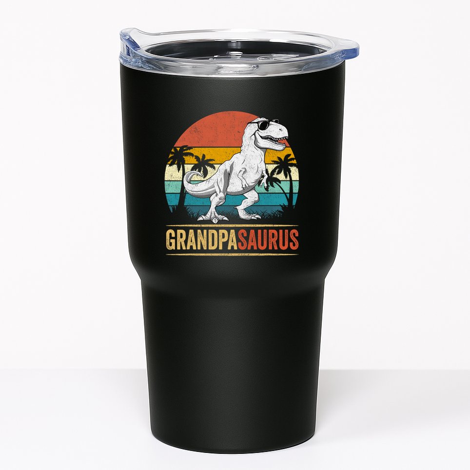 Grandpasaurus T Rex Dinosaur Grandpa Saurus Family Matching Tumbler
