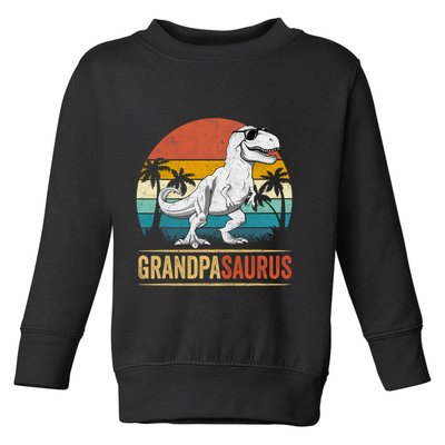 Grandpasaurus T Rex Dinosaur Grandpa Saurus Family Matching Toddler Sweatshirt