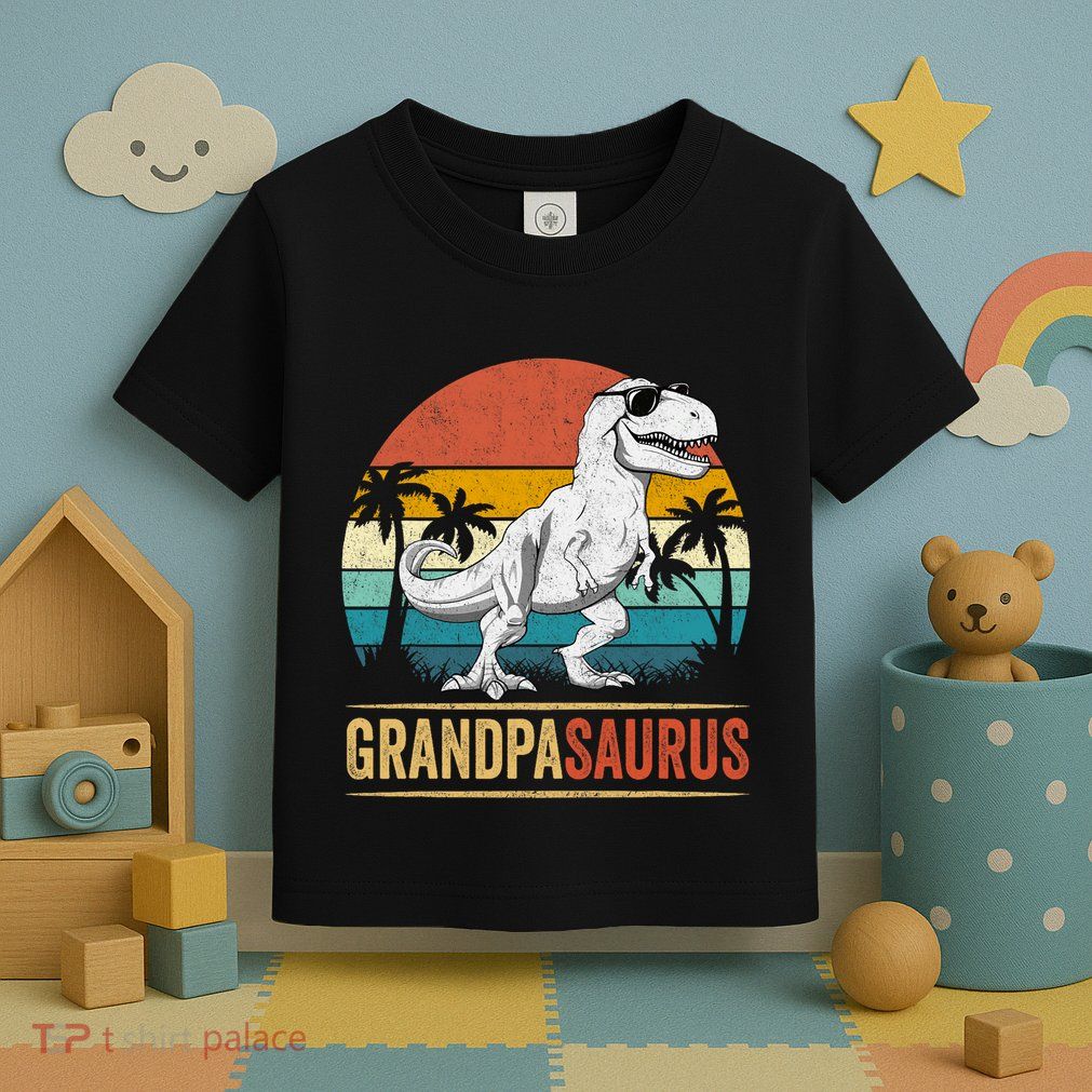 Grandpasaurus T Rex Dinosaur Grandpa Saurus Family Matching Toddler T-Shirt