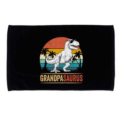 Grandpasaurus T Rex Dinosaur Grandpa Saurus Family Matching Microfiber Hand Towel