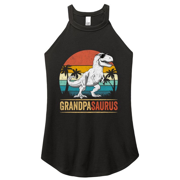 Grandpasaurus T Rex Dinosaur Grandpa Saurus Family Matching Women's Perfect Tri Rocker Tank
