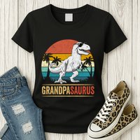 Grandpasaurus T Rex Dinosaur Grandpa Saurus Family Matching Womens T-Shirt