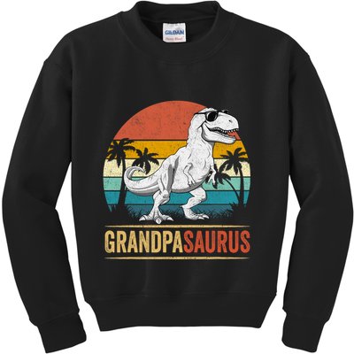 Grandpasaurus T Rex Dinosaur Grandpa Saurus Family Matching Kids Sweatshirt