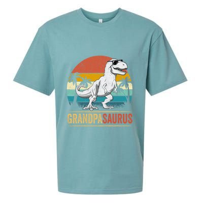 Grandpasaurus T Rex Dinosaur Grandpa Saurus Family Matching Sueded Cloud Jersey T-Shirt