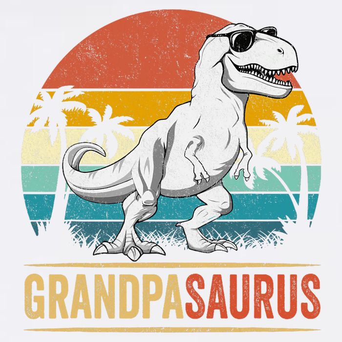 Grandpasaurus T Rex Dinosaur Grandpa Saurus Family Matching Garment-Dyed Sweatshirt