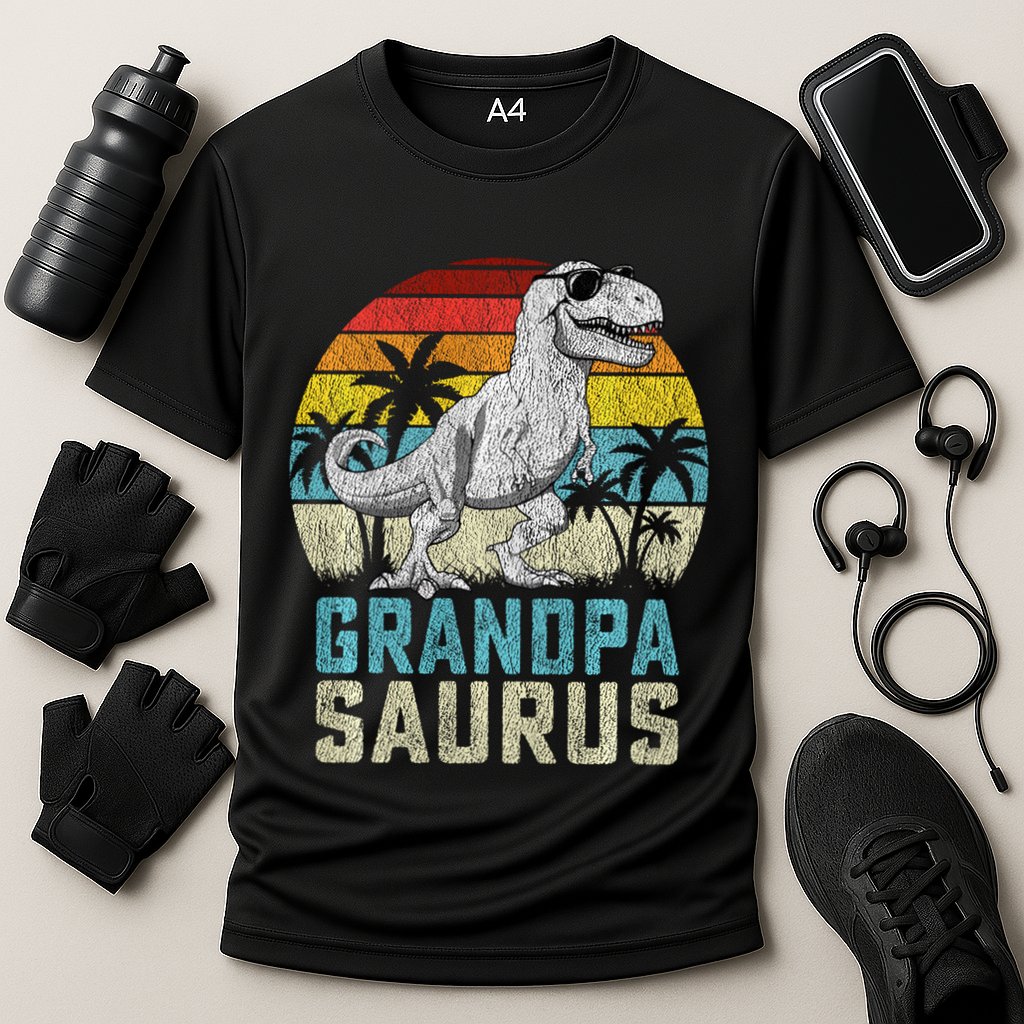 Grandpasaurus T Rex Dinosaur Grandpa Saurus FatherS Family Sweat Cooling Performance Crew T-Shirt
