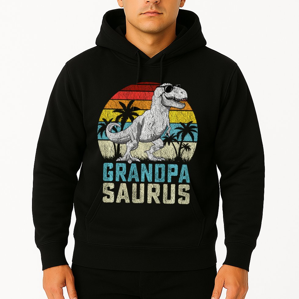 Grandpasaurus T Rex Dinosaur Grandpa Saurus FatherS Family Sweat Hoodie