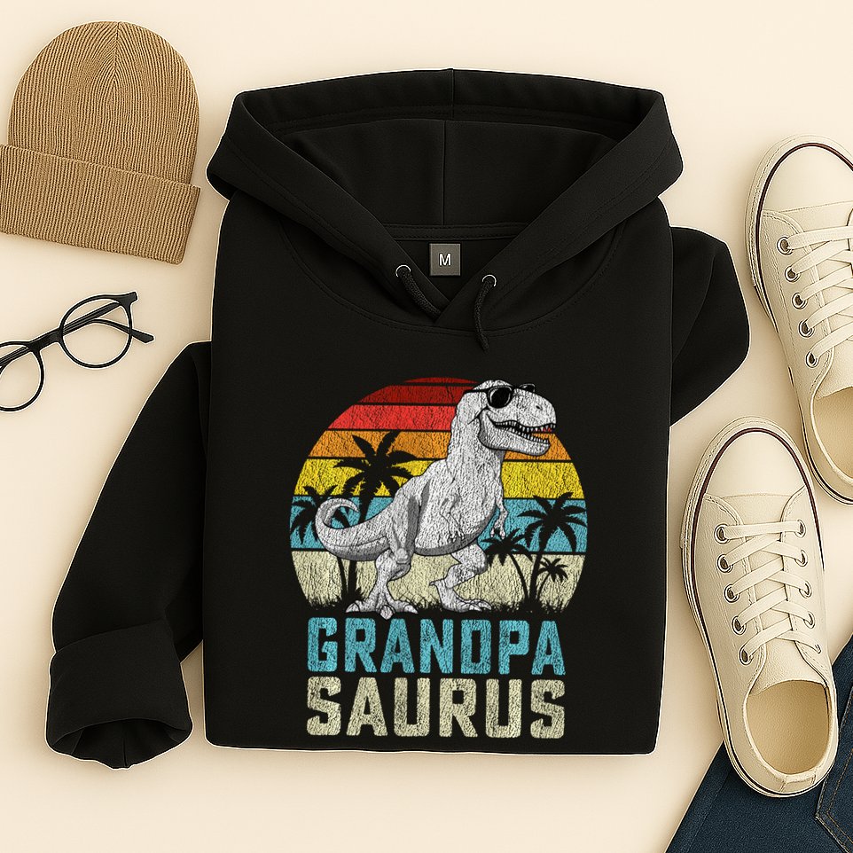 Grandpasaurus T Rex Dinosaur Grandpa Saurus FatherS Family Sweat Hoodie