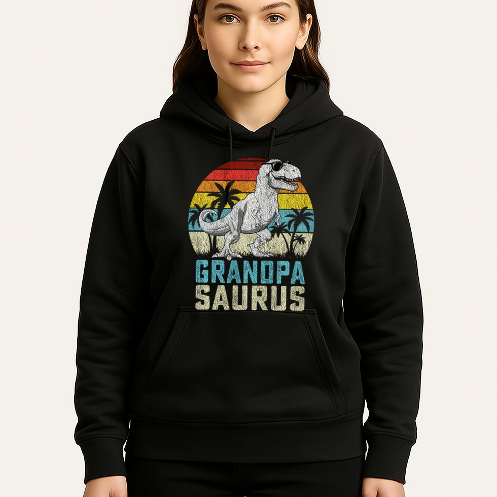 Grandpasaurus T Rex Dinosaur Grandpa Saurus FatherS Family Sweat Hoodie