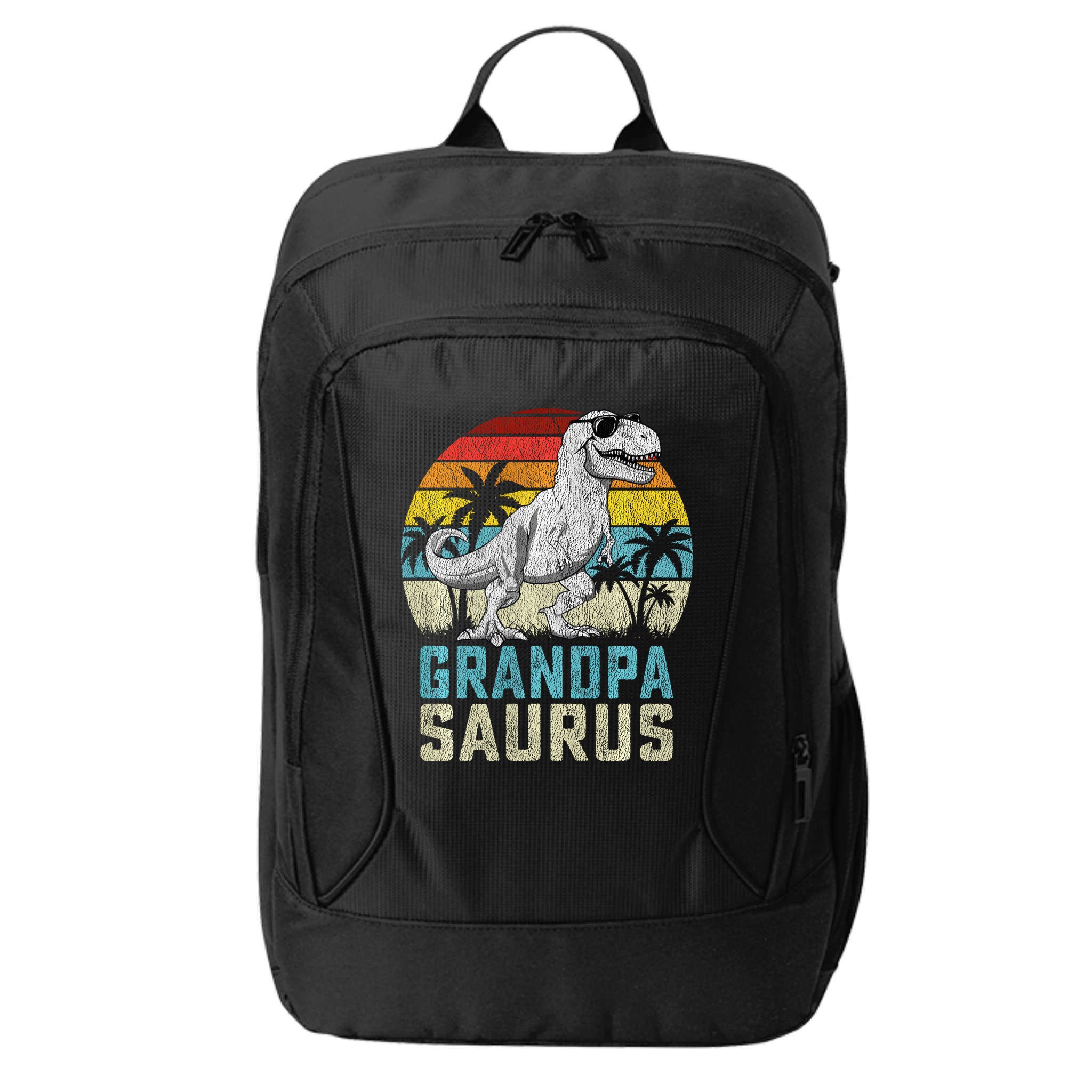 Grandpasaurus T Rex Dinosaur Grandpa Saurus FatherS Family Sweat City Backpack