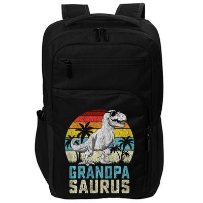Grandpasaurus T Rex Dinosaur Grandpa Saurus FatherS Family Sweat Impact Tech Backpack