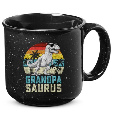 Grandpasaurus T Rex Dinosaur Grandpa Saurus FatherS Family Sweat 15oz Campfire Ceramic Mug