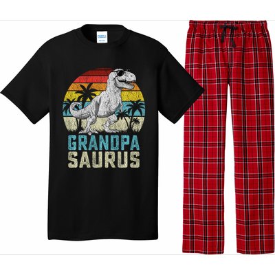 Grandpasaurus T Rex Dinosaur Grandpa Saurus FatherS Family Sweat Pajama Set