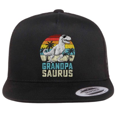 Grandpasaurus T Rex Dinosaur Grandpa Saurus FatherS Family Sweat Flatbill Hat
