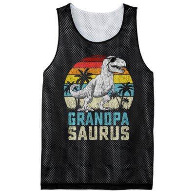 Grandpasaurus T Rex Dinosaur Grandpa Saurus FatherS Family Sweat Mesh Reversible Basketball Jersey Tank