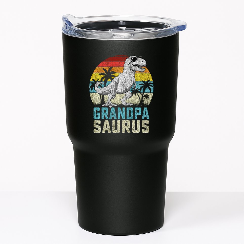 Grandpasaurus T Rex Dinosaur Grandpa Saurus FatherS Family Sweat Tumbler