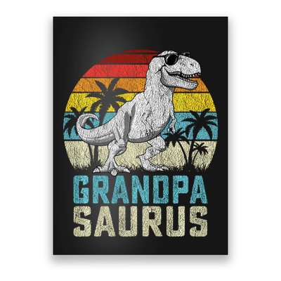 Grandpasaurus T Rex Dinosaur Grandpa Saurus FatherS Family Sweat Poster