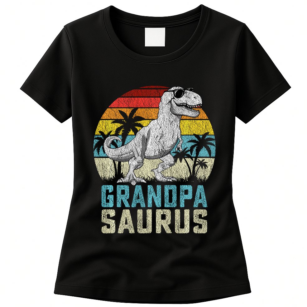 Grandpasaurus T Rex Dinosaur Grandpa Saurus FatherS Family Sweat Womens T-Shirt